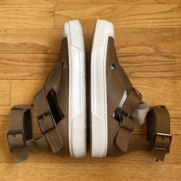 Lofina sz EU 38 high top sneaker style sandals light brown leather great cond - Picture 7 of 9